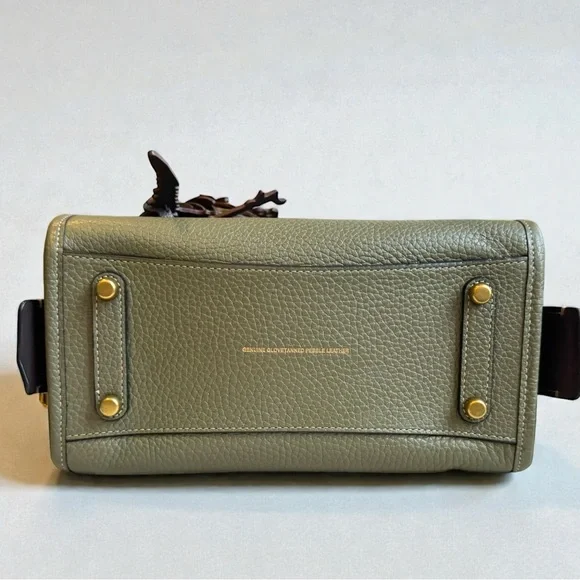 Coach Rogue 25 Color Block Satchel Amy Green and Large Dino Charm - Picture 12 of 15